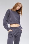 Kadın Bisiklet Yaka Uzun Kollu Crop Top Sweatshirt Eşofman Takımı -YENİ GELENLER-Tf The Fancy For You-9120-Kadın Bisiklet Yaka %100 Pamuklu Standart Kalıp Özel Dikim Crop Eşofman Takımı
