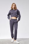 Kadın Bisiklet Yaka Uzun Kollu Crop Top Sweatshirt Eşofman Takımı -YENİ GELENLER-Tf The Fancy For You-9120-Kadın Bisiklet Yaka %100 Pamuklu Standart Kalıp Özel Dikim Crop Eşofman Takımı
