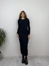Kadın Bisiklet Yaka Uzun Kollu Maxi Boy Düz Lacivert Elbise-Elbise-Tf The Fancy For You-1430yenielbise-8-Kadın Bisiklet Yaka Uzun Kollu Maxi Boy Düz Lacivert Elbise