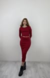 Kadın Bisiklet Yaka Uzun Kollu Maxi Boy Düz Kırmızı Elbise-Elbise-Tf The Fancy For You-1430yenielbise-6-Kadın Bisiklet Yaka Uzun Kollu Maxi Boy Düz Kırmızı Elbise