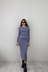 Kadın Bisiklet Yaka Uzun Kollu Maxi Boy Düz Mor Elbise-Elbise-Tf The Fancy For You-1430yenielbise-4-Bisiklet Yaka Uzun Kollu Maxi Boy Düz Mor Elbise