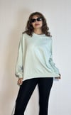 Kadın Bisiklet Yaka Uzun Kollu Yıldız Nakış Detaylı Turkuaz Sweatshirt -Sweatshirt-Tf The Fancy For You-yıldızsweat-Kadın Bisiklet Yaka Uzun Kollu Yıldız Nakış Detaylı Turkuaz Sweatshirt 