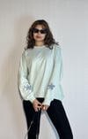 Kadın Bisiklet Yaka Uzun Kollu Yıldız Nakış Detaylı Turkuaz Sweatshirt -Sweatshirt-Tf The Fancy For You-yıldızsweat-Kadın Bisiklet Yaka Uzun Kollu Yıldız Nakış Detaylı Turkuaz Sweatshirt 