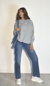 Kadın Bisiklet Yaka Yırtık Detaylı Oversize Uzun Kollu Gri Sweatshirt -Sweatshirt-Tf The Fancy For You-deliklisweat1-Kadın Bisiklet Yaka Yırtık Detaylı Oversize Uzun Kollu Gri Sweatshirt 