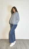 Kadın Bomber Yaka Fermuarlı Uzun Kol Oversize Sweatshirt - Gri-Sweatshirt-Tf The Fancy For You-9393swt3-2- Kadın Bomber Yaka İçi Şardonsuz Fermuarlı Oversize Fit Sweatshirt 