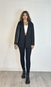 Kadın Cep Detaylı Düğmeli Oversize Blazer Siyah Ceket -Ceket-Tf The Fancy For You-9912-2- Kadın Blazer Ceket 