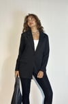Kadın Cep Detaylı Düğmeli Oversize Blazer Siyah Ceket -Ceket-Tf The Fancy For You-9912-2- Kadın Blazer Ceket 