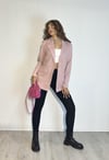 Kadın Cep Detaylı Düğmeli Oversize Blazer Pudra Ceket -Ceket-Tf The Fancy For You-9912- Kadın Blazer Ceket 