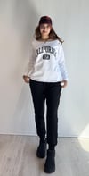 Kadın Geniş Yaka Baskılı Uzun Kol Oversize Bel Lastikli Siyah-Beyaz Eşofman Takımı-Alt Üst Takım -Tf The Fancy For You-8032-7-Kadın Geniş Yaka Baskılı Uzun Kol Oversize Bel Lastikli Siyah-Beyaz Eşofman Takımı