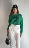 Kadın Geniş Yaka Baskılı Uzun Kol Oversize Bel Lastikli Yeşil-Beyaz Eşofman Takımı-Alt Üst Takım -Tf The Fancy For You-8032-2-Kadın Geniş Yaka Baskılı Uzun Kol Oversize Bel Lastikli Yeşil-Beyaz Eşofman Takımı