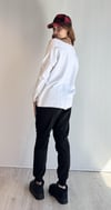 Kadın Geniş Yaka Baskılı Uzun Kol Oversize Bel Lastikli Siyah-Beyaz Eşofman Takımı-Alt Üst Takım -Tf The Fancy For You-8032-7-Kadın Geniş Yaka Baskılı Uzun Kol Oversize Bel Lastikli Siyah-Beyaz Eşofman Takımı
