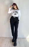 Kadın Geniş Yaka Baskılı Uzun Kol Oversize Bel Lastikli Siyah-Beyaz Eşofman Takımı-Alt Üst Takım -Tf The Fancy For You-8032-7-Kadın Geniş Yaka Baskılı Uzun Kol Oversize Bel Lastikli Siyah-Beyaz Eşofman Takımı