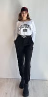 Kadın Geniş Yaka Baskılı Uzun Kol Oversize Bel Lastikli Siyah-Beyaz Eşofman Takımı-Alt Üst Takım -Tf The Fancy For You-8032-7-Kadın Geniş Yaka Baskılı Uzun Kol Oversize Bel Lastikli Siyah-Beyaz Eşofman Takımı