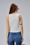 Kadın Halter Yaka Kolsuz Ekru Basic Crop Bluz-T-shirt-Tf The Fancy For You-1274-4-Kadın Halter Yaka Kolsuz Ekru Basic Crop Bluz