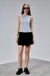 Kadın Halter Yaka Kolsuz Gri Basic Crop Bluz-T-shirt-Tf The Fancy For You-1274-10-Kadın Halter Yaka Kolsuz Gri Basic Crop Bluz