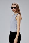 Kadın Halter Yaka Kolsuz Gri Basic Crop Bluz-T-shirt-Tf The Fancy For You-1274-10-Kadın Halter Yaka Kolsuz Gri Basic Crop Bluz