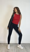 Kadın Halter Yaka Kolsuz Kırmızı Basic Crop Bluz-T-shirt-Tf The Fancy For You-1274-2-Kadın Halter Yaka Kolsuz Kırmızı Basic Crop Bluz
