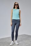 Kadın Halter Yaka Kolsuz Turkuaz Basic Crop Bluz-T-shirt-Tf The Fancy For You-1274-5-Kadın Halter Yaka Kolsuz Turkuaz Basic Crop Bluz