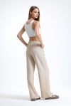 Kadın İkili Keten Gömlek Pantolon Alt Üst Takım-İkili Takım-Tf The Fancy For You-8736-