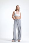 Kadın İkili Keten Gömlek Pantolon Alt Üst Takım-İkili Takım-Tf The Fancy For You-8736-