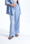 Kadın İkili Keten Gömlek Pantolon Alt Üst Takım-İkili Takım-Tf The Fancy For You-8736-