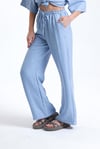 Kadın İkili Keten Gömlek Pantolon Alt Üst Takım-İkili Takım-Tf The Fancy For You-8736-