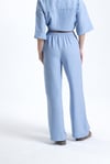 Kadın İkili Keten Gömlek Pantolon Alt Üst Takım-İkili Takım-Tf The Fancy For You-8736-