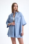 Kadın İkili Keten Gömlek Pantolon Alt Üst Takım-İkili Takım-Tf The Fancy For You-8736-