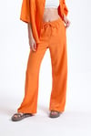 Kadın İkili Keten Gömlek Pantolon Alt Üst Takım-İkili Takım-Tf The Fancy For You-8736-