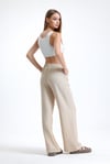 Kadın İkili Keten Gömlek Pantolon Alt Üst Takım-İkili Takım-Tf The Fancy For You-8736-