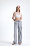 Kadın İkili Keten Gömlek Pantolon Alt Üst Takım-İkili Takım-Tf The Fancy For You-8736-