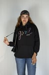 Kadın Kapüşonlu Baskı Detaylı Kanguru Cepli Oversize Sweatshirt -Sweatshirt-Tf The Fancy For You-7575-Kadın Kapüşonlu Yazı Nakışlı Kanguru Yumuşacık İçi Pamuklu Oversize Sweatshirt