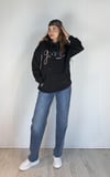 Kadın Kapüşonlu Baskı Detaylı Kanguru Cepli Oversize Sweatshirt -Sweatshirt-Tf The Fancy For You-7575-Kadın Kapüşonlu Yazı Nakışlı Kanguru Yumuşacık İçi Pamuklu Oversize Sweatshirt