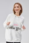 Kadın Kapüşonlu Baskı Detaylı Uzun Kol Oversize Ekru Sweatshirt-Sweatshirt-Tf The Fancy For You-9065-4-Kadın Kapüşonlu Baskı Detaylı Uzun Kol Oversize Ekru Sweatshirt