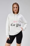 Kadın Kapüşonlu Baskı Detaylı Uzun Kol Oversize Ekru Sweatshirt-Sweatshirt-Tf The Fancy For You-9065-4-Kadın Kapüşonlu Baskı Detaylı Uzun Kol Oversize Ekru Sweatshirt