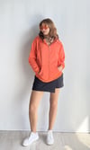 Kadın Kapüşonlu Fermuarlı Cep Detaylı Oversize Oranj Hırka Sweatshirt-Sweatshirt-Tf The Fancy For You-7747-2-Kadın Kapüşonlu Fermuarlı Cep Detaylı Oversize Oranj Hırka Sweatshirt