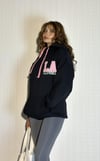 Kadın Kapüşonlu Kanguru Cepli Baskı Detaylı Uzun Kol Oversize Siyah Sweatshirt-Sweatshirt-Tf The Fancy For You-8906-1-Kadın Kapüşonlu Kanguru Cepli Baskı Detaylı Uzun Kol Oversize Siyah Sweatshirt