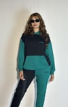 Kadın Kapüşonlu Kanguru Cepli Baskı Detaylı Uzun Kollu Oversize Bel Lastikli Siyah Eşofman Takımı-Alt Üst Takım -Tf The Fancy For You-8165-2-Kadın Kapüşonlu Kanguru Cepli Baskı Detaylı Uzun Kollu Oversize Bel Lastikli Siyah Eşofman Takımı