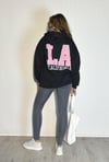 Kadın Kapüşonlu Kanguru Cepli Baskı Detaylı Uzun Kol Oversize Siyah Sweatshirt-Sweatshirt-Tf The Fancy For You-8906-1-Kadın Kapüşonlu Kanguru Cepli Baskı Detaylı Uzun Kol Oversize Siyah Sweatshirt