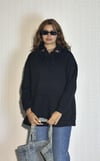 Kadın Kapüşonlu Kanguru Cepli Nakış Baskı Detaylı Uzun Kollu Oversize Sweatshirt -Sweatshirt-Tf The Fancy For You-7372-Kadın Ayıcık Nakış Detaylı Siyah Oversize Sweatshirt