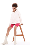 Kadın Kapüşonlu Kanguru Cepli Nakış Baskı Detaylı Uzun Kol Oversize Kutup Beyaz Sweatshirt-Sweatshirt-Tf The Fancy For You-9022-2-Kadın Kapüşonlu Kanguru Cepli Nakış Baskı Detaylı Uzun Kol Oversize Kutup Beyaz Sweatshirt