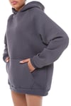 Kadın Kapüşonlu Kanguru Cepli Nakış Baskı Detaylı Uzun Kol Oversize Füme Sweatshirt-Sweatshirt-Tf The Fancy For You-9022-1-Kadın Kapüşonlu Kanguru Cepli Nakış Baskı Detaylı Uzun Kol Oversize Füme Sweatshirt