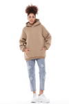 Kadın Kapüşonlu Kanguru Cepli Nakış Baskı Detaylı Uzun Kol Oversize Cappuccion Sweatshirt-Sweatshirt-Tf The Fancy For You-9022-3-Kadın Kapüşonlu Kanguru Cepli Nakış Baskı Detaylı Uzun Kol Oversize Cappuccion Sweatshirt