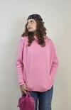 Kadın Kapüşonlu Kanguru Cepli Uzun Kol Oversize Pembe Sweatshirt-Sweatshirt-Tf The Fancy For You-8215-2-Kadın Kapüşonlu Kanguru Cepli Uzun Kol Oversize Sweatshirt