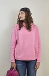 Kadın Kapüşonlu Kanguru Cepli Uzun Kol Oversize Pembe Sweatshirt-Sweatshirt-Tf The Fancy For You-8215-2-Kadın Kapüşonlu Kanguru Cepli Uzun Kol Oversize Sweatshirt