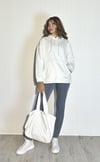 Kadın Kapüşonlu Kanguru Cepli Uzun Kol Oversize Sweatshirt -Sweatshirt-Tf The Fancy For You-7376-Kadın Kapüşonlu Yumuşak İçi Pamuklu Basic Oversize Sweatshirt