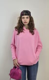 Kadın Kapüşonlu Kanguru Cepli Uzun Kol Oversize Pembe Sweatshirt-Sweatshirt-Tf The Fancy For You-8215-2-Kadın Kapüşonlu Kanguru Cepli Uzun Kol Oversize Sweatshirt