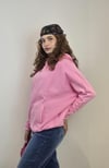 Kadın Kapüşonlu Kanguru Cepli Uzun Kol Oversize Pembe Sweatshirt-Sweatshirt-Tf The Fancy For You-8215-2-Kadın Kapüşonlu Kanguru Cepli Uzun Kol Oversize Sweatshirt