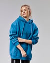 Kadın Kapüşonlu Nakış Baskı Detaylı Kanguru Cepli Uzun Kol Oversize Sweatshirt -SWEATSHİRT-Tf The Fancy For You-9793- Kadın Nakışlı Oversize Kapüşonlu Sweatshirt 