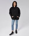 Kadın Kapüşonlu Nakış Baskı Detaylı Kanguru Cepli Uzun Kol Oversize Sweatshirt -SWEATSHİRT-Tf The Fancy For You-9793- Kadın Nakışlı Oversize Kapüşonlu Sweatshirt 
